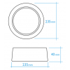 Downlight superficie redondo 18 W blanco neutro